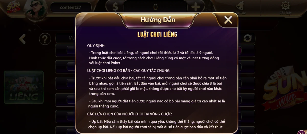 Phương pháp chiến thắng liêng nhà game Sun win chính xác nhất