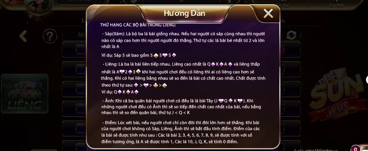 Phương pháp chiến thắng liêng nhà game Sun win chính xác nhất