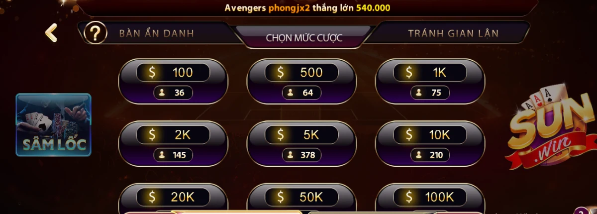 Phương pháp, cách thức chiến thắng sâm lốc nhà game Sunwin