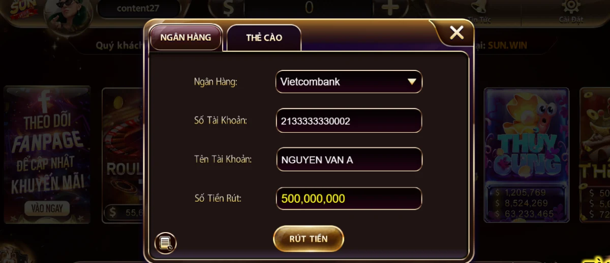 Hướng dẫn cách nạp rút tiền từ đội ngũ CSKH nhà game Sunwin