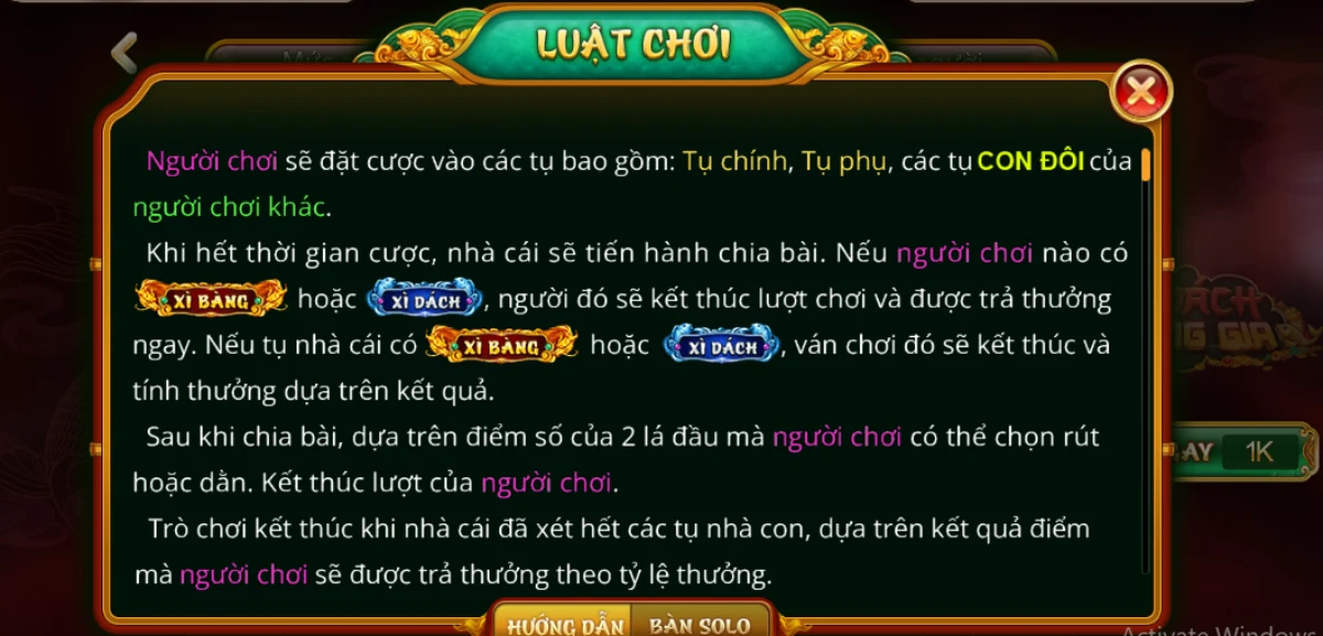 Những điểm nổi bật khi chơi Xì Dách Hoàng Gia tải Sun win