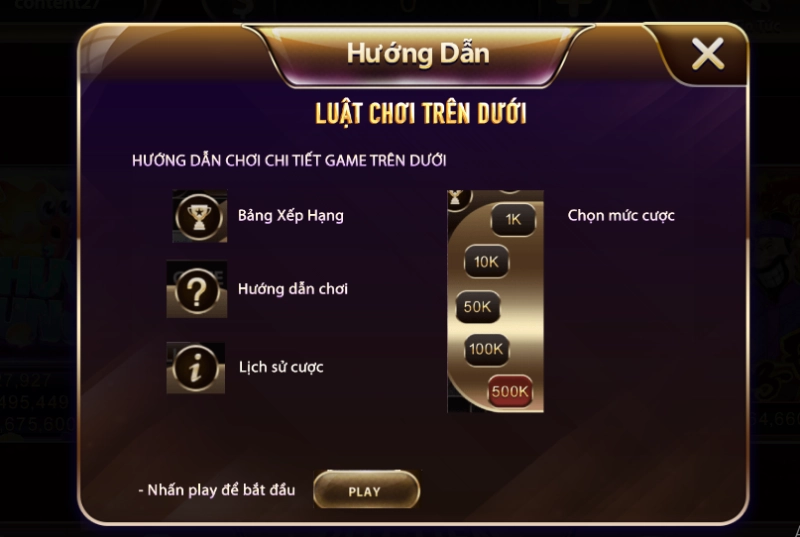 Dồn duy nhất một cửa cược khi chơi Trên dưới Sunwin